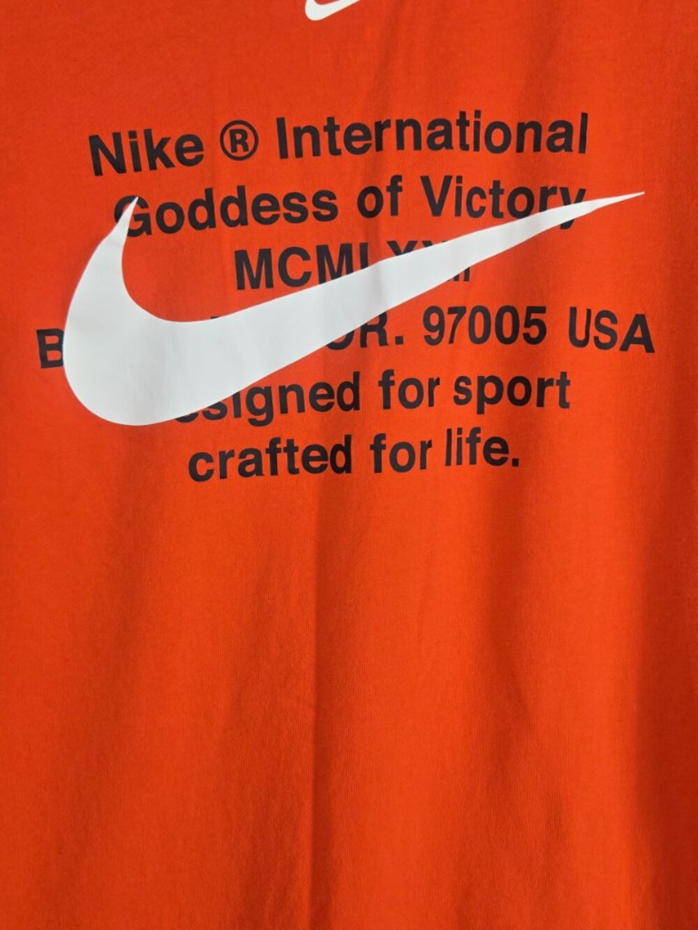 Nike Sportswear Double Swoosh Long Sleeve Tee Men’s Medium Orange CK2259-891 - Picture 7 of 10
